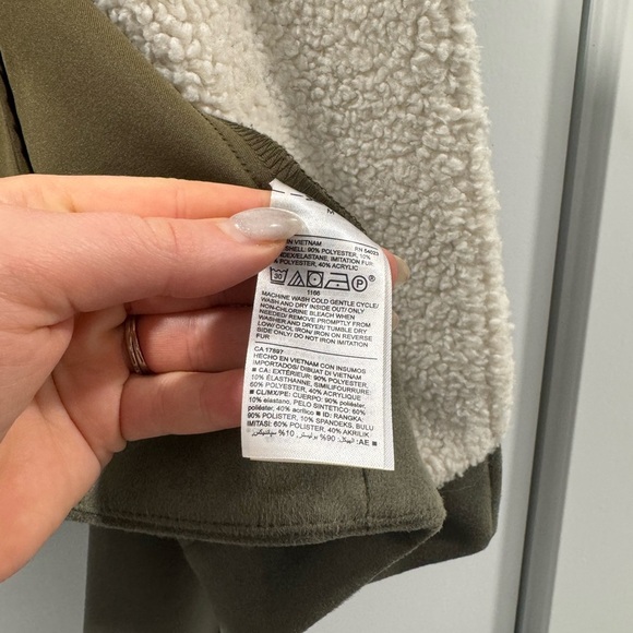 Old Navy Olive Green Suede Motto Jacket - Picture 4 of 4